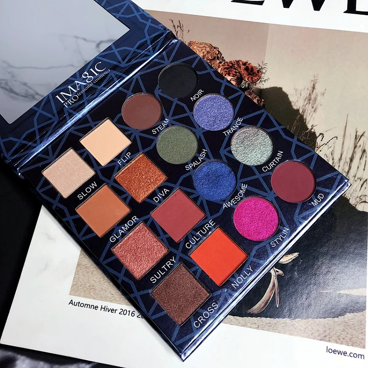 Палитра теней для век 16 цветов мерцающие матовые тени палитра с блестящими