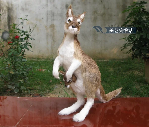 Имитационная модель кенгуру полиэтилен и мех большая 28x10x30 см игрушка ручной