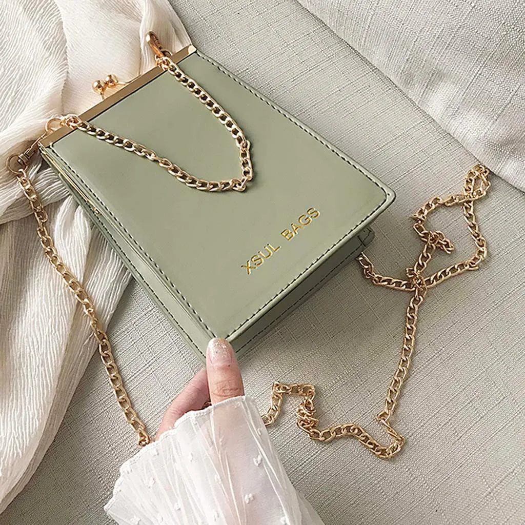 Женские сумки модная кожаная сумка на плечо диагональная Повседневная цепочке