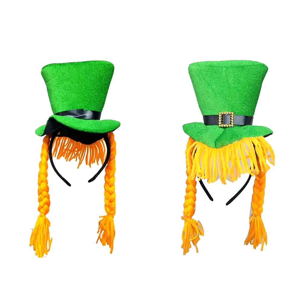 Унисекс модная зеленая шляпа Leprechaun с плюшевой шляпой карнавальный костюм
