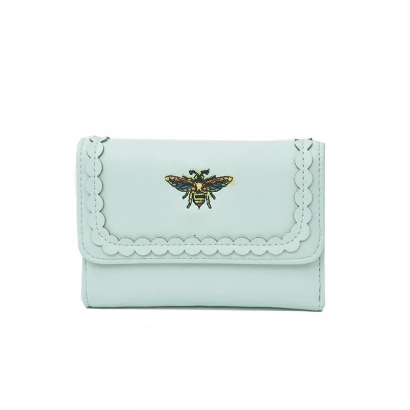 LIGHT BLUE Для женщин кошельки с принтом пчелы клатч кошельки для мужчин для девушек; для женщин; Сумочка для денег и монет карман держатель для карт женские кошельки сумка - Цвет: LIGHT BLUE
