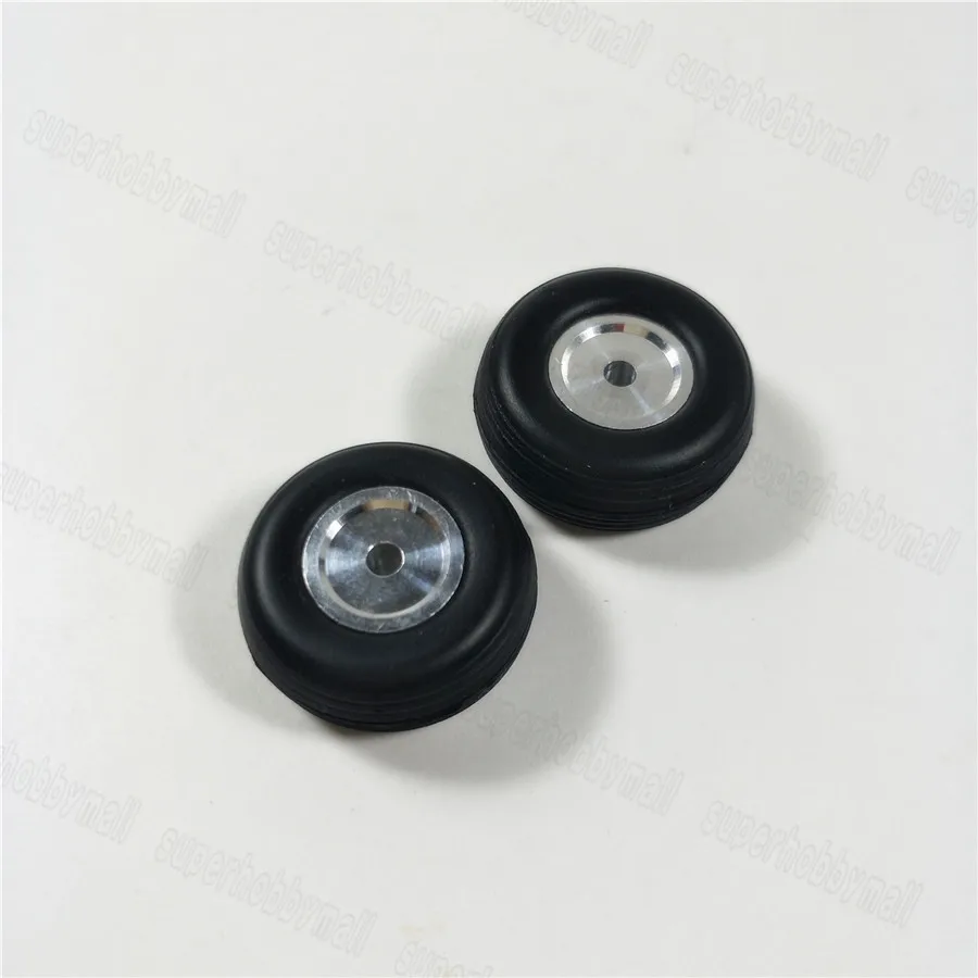 

New Arrivel 1 pair 1" 25.4mm PU Wheels With Aluminum Hub For 100cc RC Airplane Tail Landing Gear