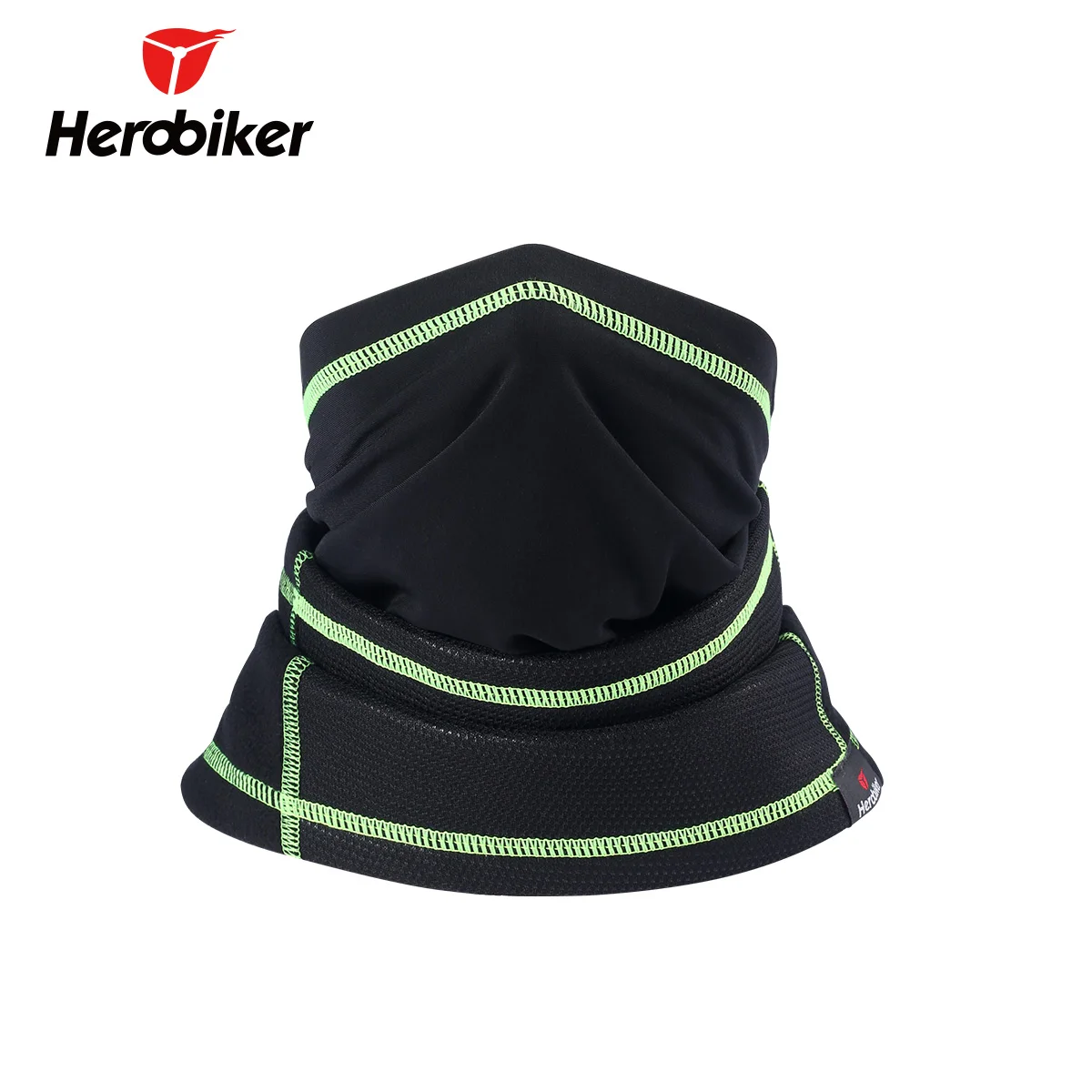 HEROBIKER мотоциклетная маска для лица, Зимняя Теплая Флисовая Балаклава, шапка с капюшоном, велосипедная штормовка, маска для лица, теплая зимняя флисовая маска для шеи - Цвет: MWB-17022-03 green