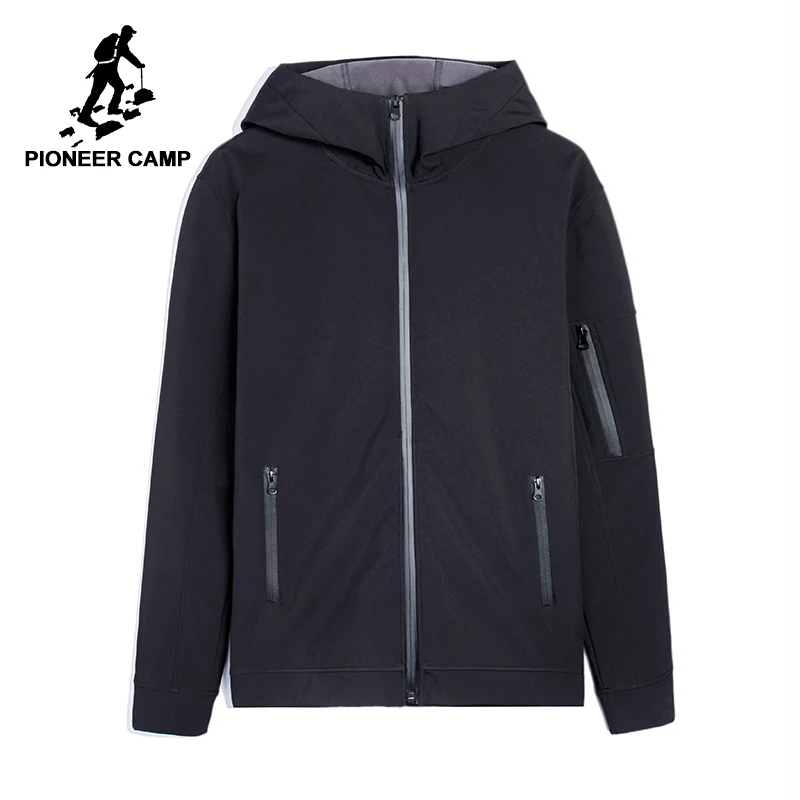 Мужская водонепроницаемая куртка с капюшоном Pioneer Camp Повседневная однотонная