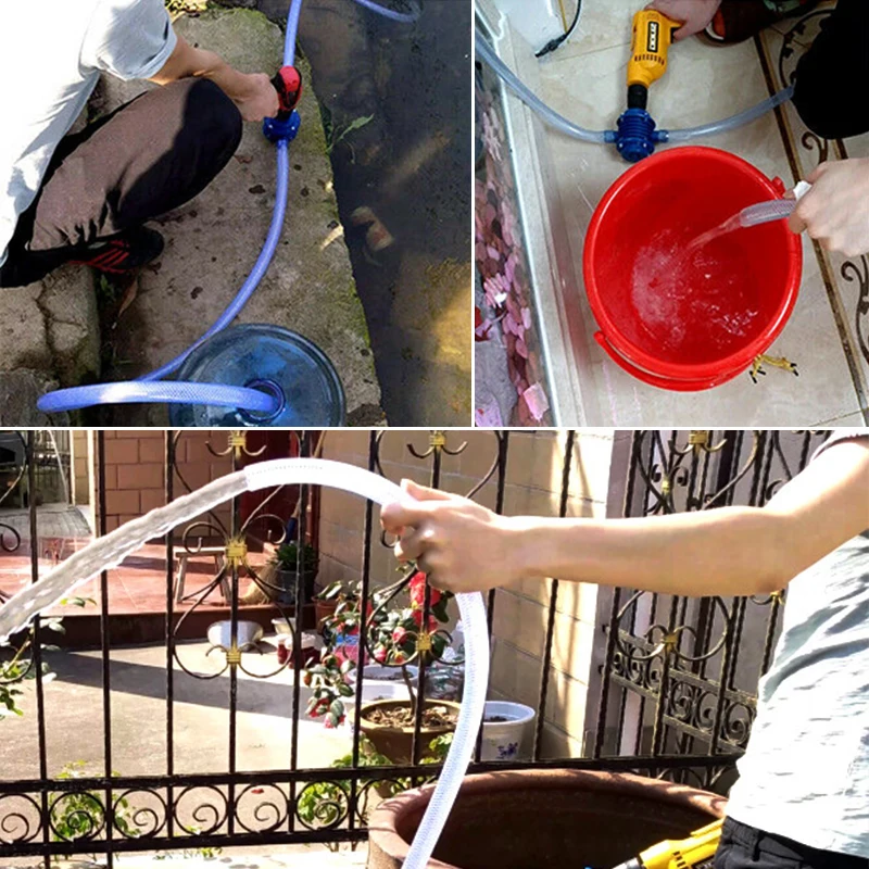 Новый ручной водяной насос с электродрелью мощный самовсасывающий