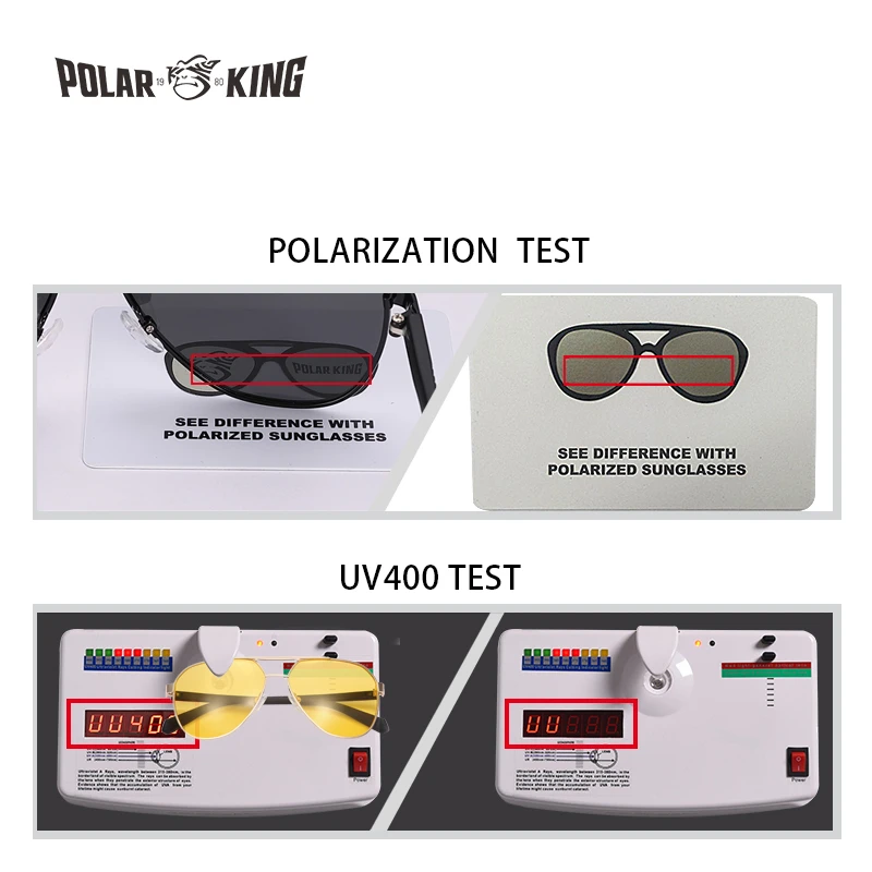 POLARKING Марка Fashion пилот Поляризованные Мужские Солнцезащитные Очки мужские