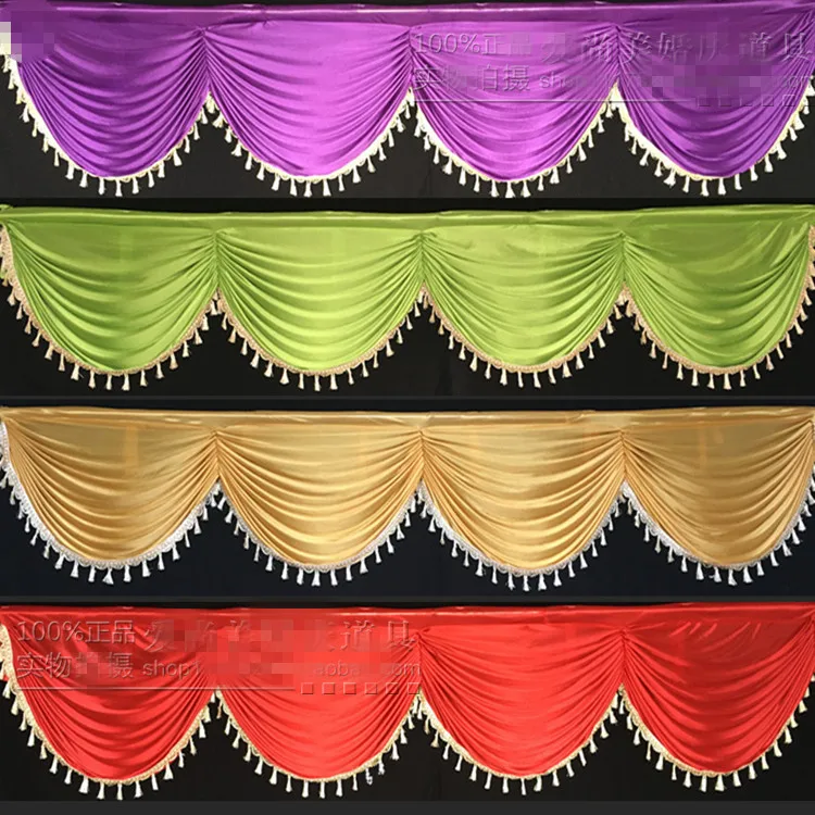 На заказ 6 метров длина свадебный фон Swag ледяной шелк 20 футов Вечеринка