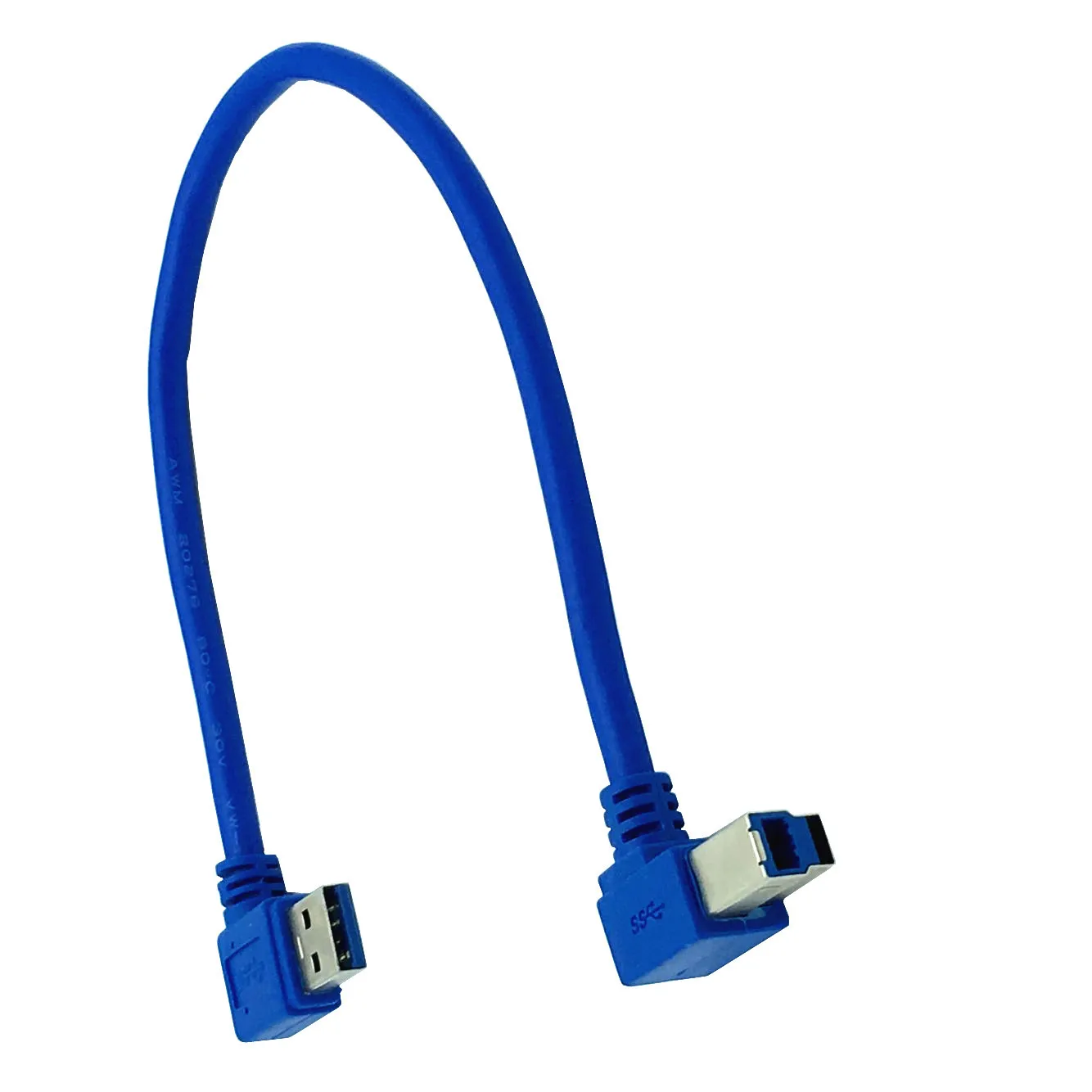 1 фута USB 3 0 A штекер 90 градусов левый угол к B Мужской кабеля | Компьютеры и офис