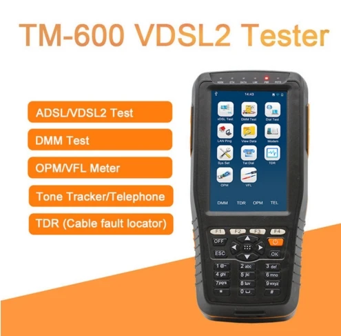 TM 600 VDSL VDSL2 прибор для тестирования ADSL WAN & LAN линия тестера xdsl испытательное
