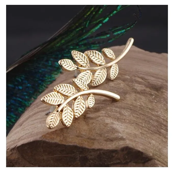 EK645 gold Новинка, клипса brincos, серьги, имитация жемчуга, кристалл, сердце, лист, звезда, цветок, ухо, кость, серьги-манжеты для женщин, мужчин, ювелирное изделие - Окраска металла: EK645 gold