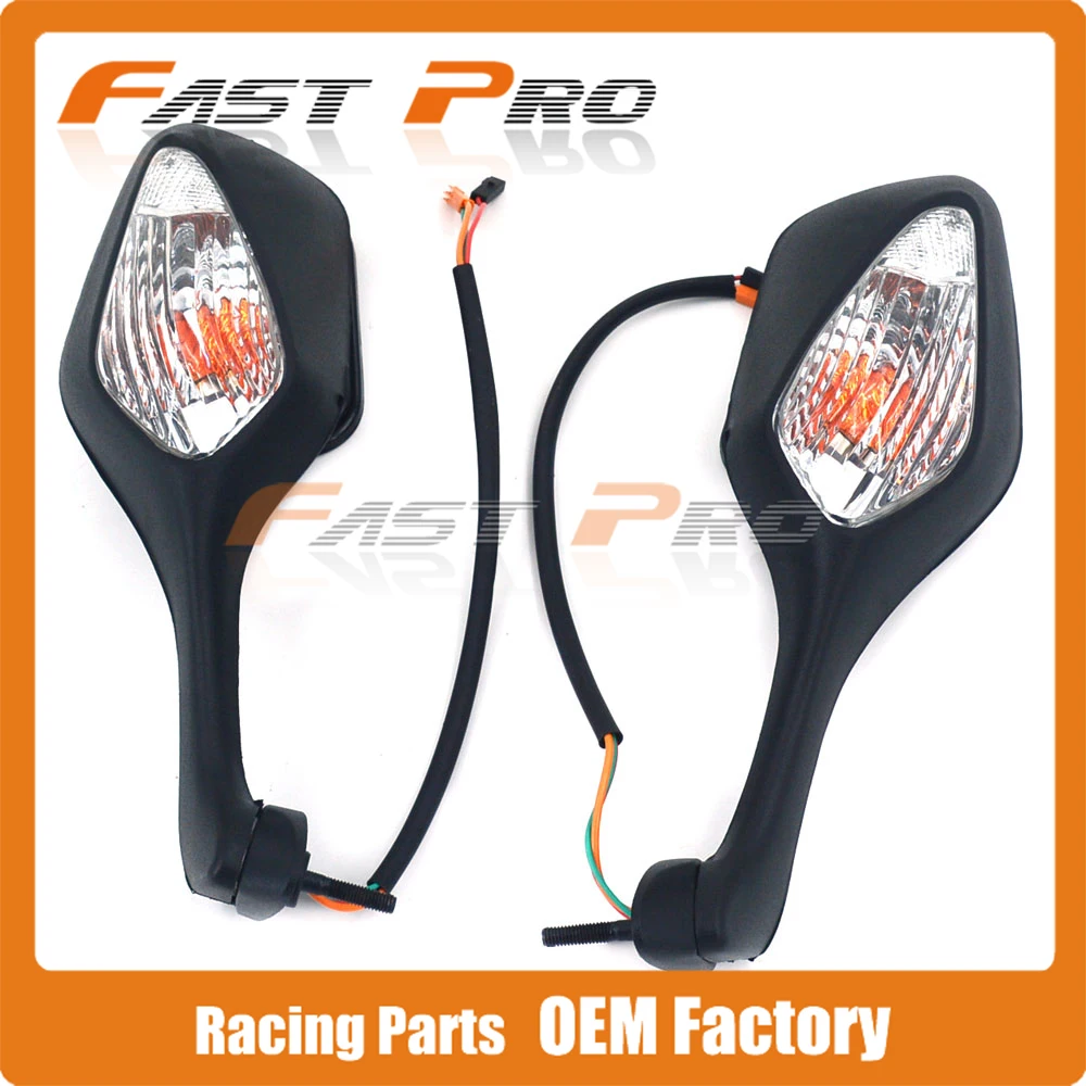 Мотоцикл боковое зеркало заднего вида с отложным воротником светильник для HONDA