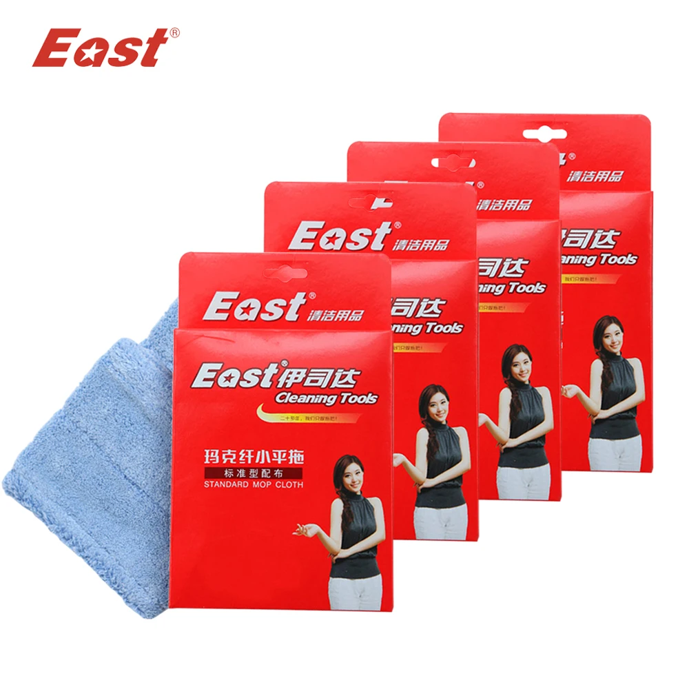 

East 4 pcs/lot Microfiber Standard Mop Cloth Refill for Flat Mop