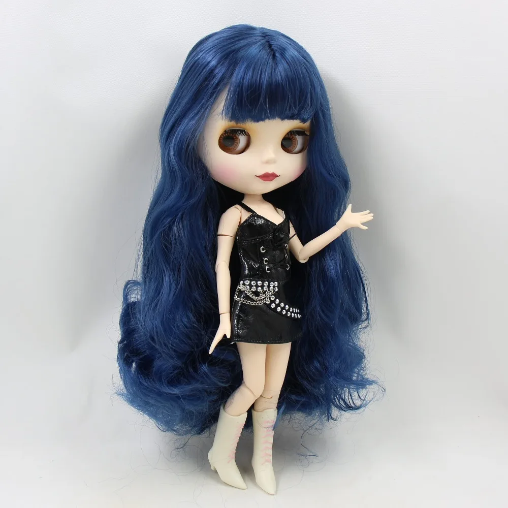 Ледяная кукла DBS Blyth 1/6 bjd синие волосы матовое лицо совместное тело белая кожа