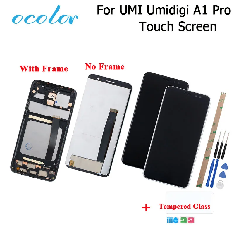 ЖК дисплей ocolor для UMI Umidigi A1 Pro сенсорный экран с рамкой в сборе Замена +