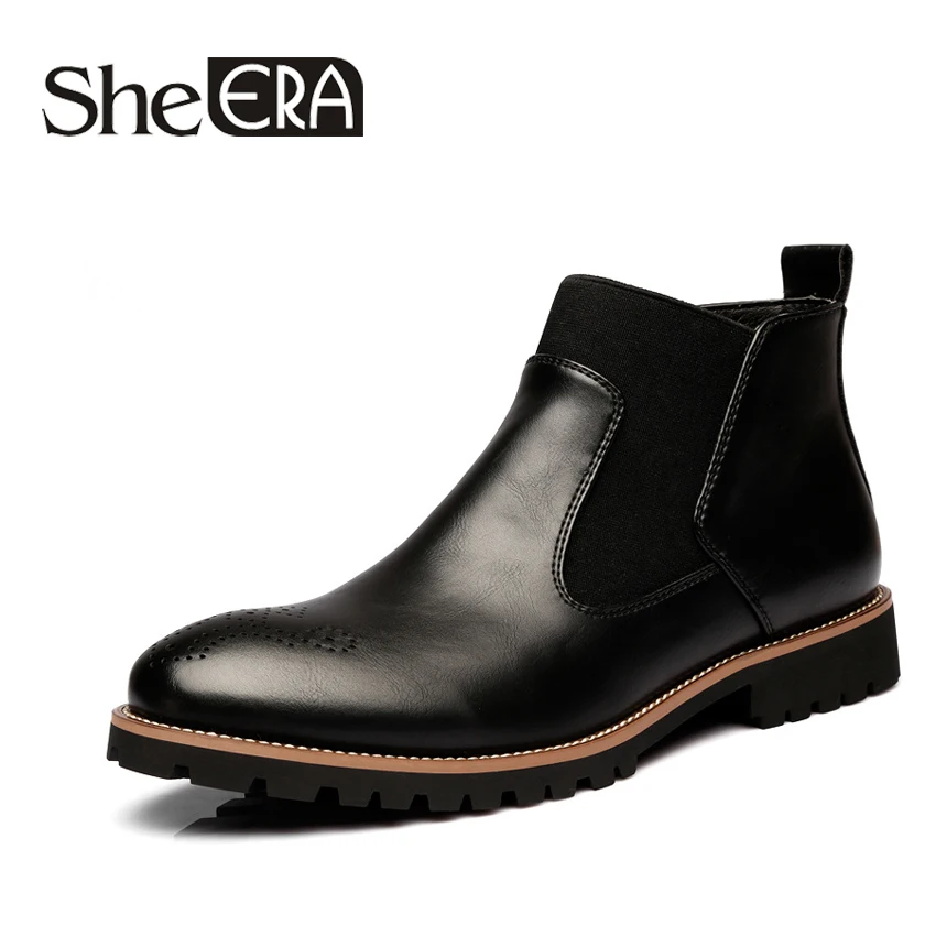 She ERA Новинка лета 2019 мужские ботинки модные удобные большого размера в