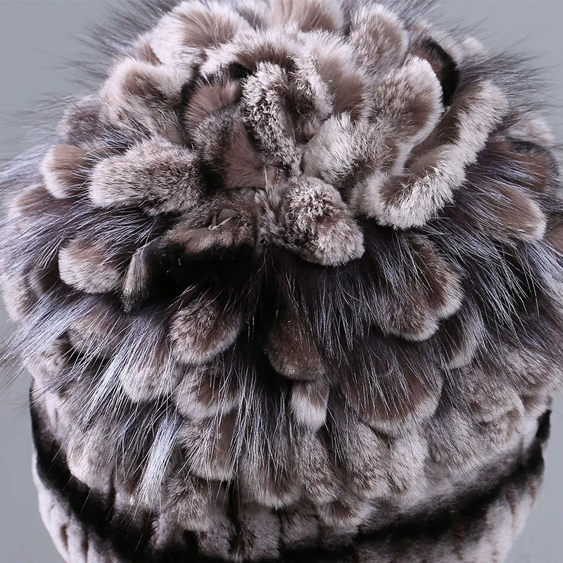 Женская вязаная шапка облегающие шапки для женщин из 100% натурального кроличьего