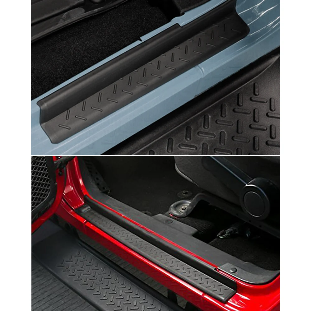 4 шт. защитные накладки на пороги входной двери для Jeep Wrangler JK 2007-2016 черные передние