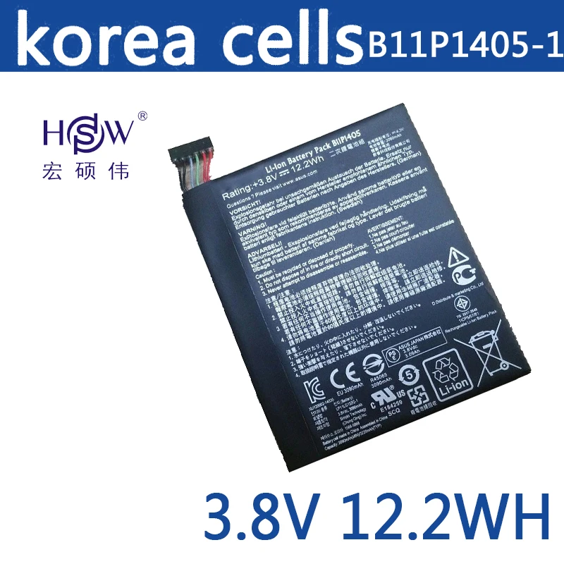 HSW genius батарея 3 8 V 12.2WH для asus MeMo pad 7 K01A ME170CX ME70CX B11P1405 bateria akku | Компьютеры и офис