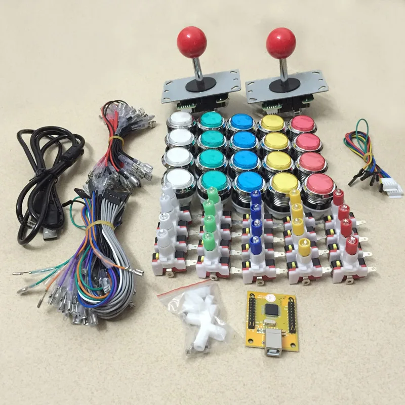Arcade PC PS/3 game joystick and button DIY parts with 2 players USB interface controller for MAME | Спорт и развлечения