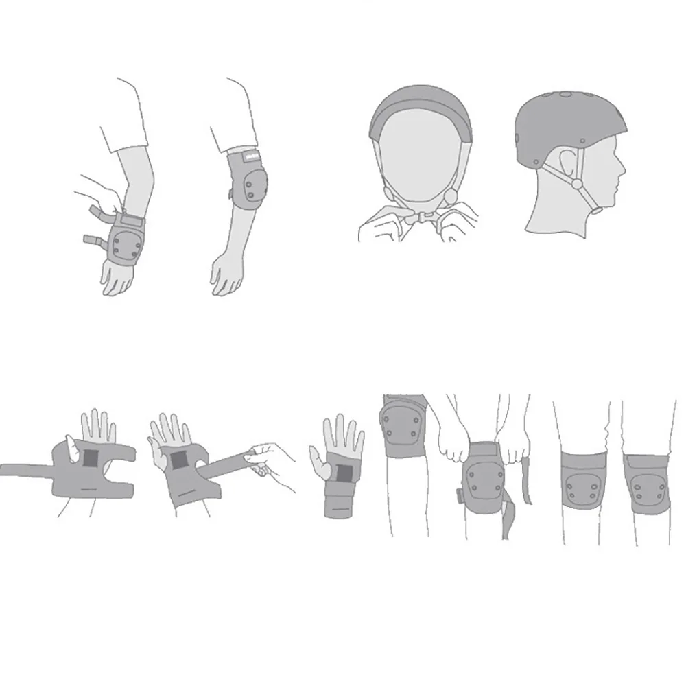 7 шт. защитный комплект для катания на коньках спортивная защита высокое качество