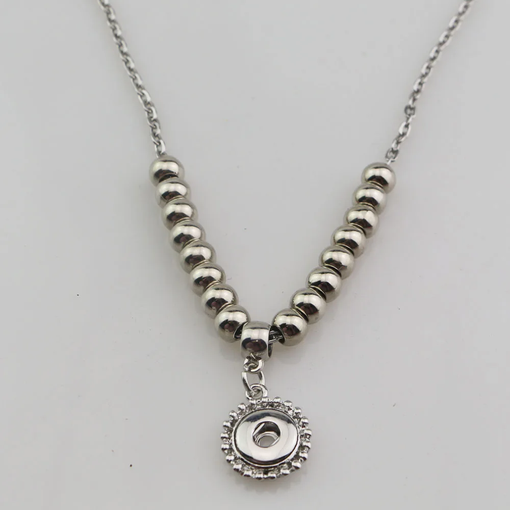 12PCS Fashion DIY Diy Snap Jewelry Vintage Round Beads Snaps Button Pendant Necklace 50cm Link Chain Fit 12mm Buttons | Украшения и