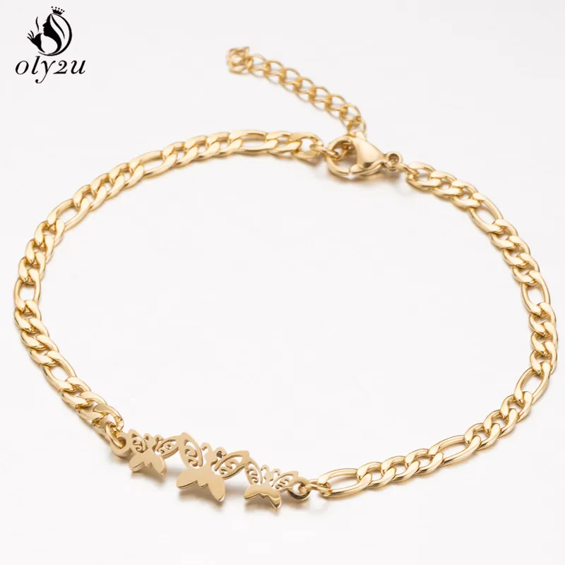 Oly2u Lucky Star лунные браслеты для Для женщин серьги в виде планет Нержавеющая сталь цепь браслет с шармом дружба Femme Bijoux(украшения своими руками