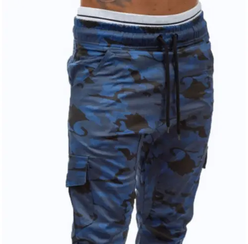 Мужские Саржевые спортивные штаны для бега камуфляжные с сужающимися лодыжками
