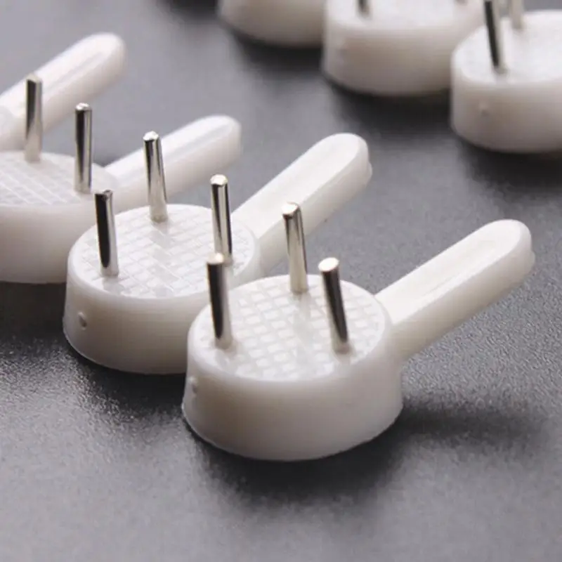 

20pcs White Painting Photo Frame Hook Plastic Invisible Wall Mount Photo Picture Nail Hook Hanger