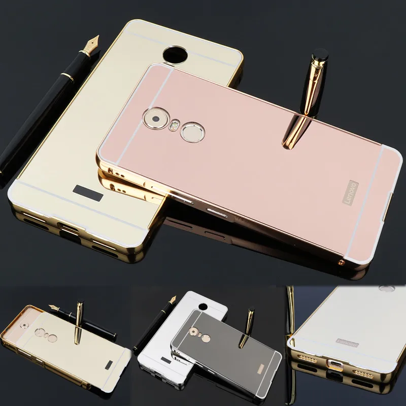 Чехол Lenovo Vibe K6 Note K53A48 металлический корпус с зеркальным эффектом задняя крышка