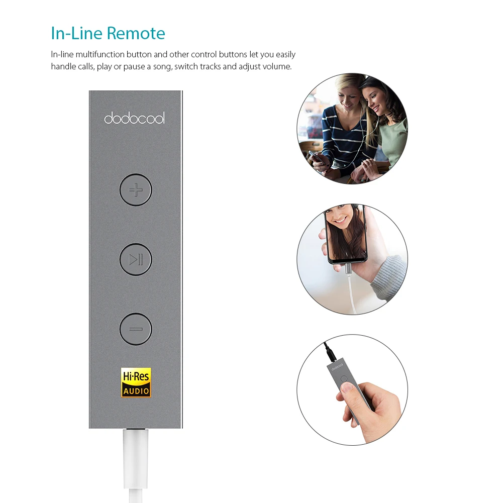 Dodocool Hi Res usb type C до 3 5 мм переходник для наушников USB разъем Aux кабель с встроенным