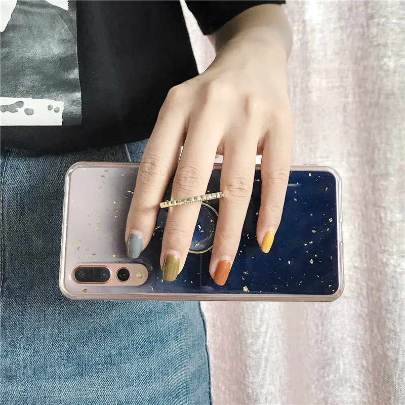 Блестящий Мраморный чехол FLYKYLIN для huawei P20 Pro P30 Lite mate 20 мягкий силиконовый из ТПУ с