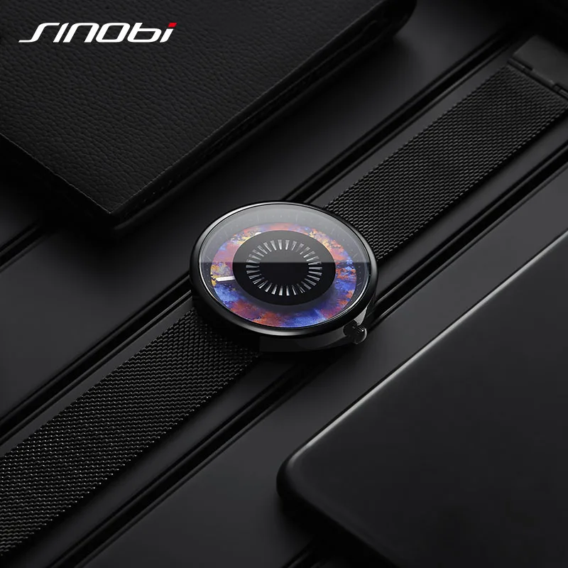 Sinobi роскошные женские часы модные наручные унисекс из нержавеющей стали