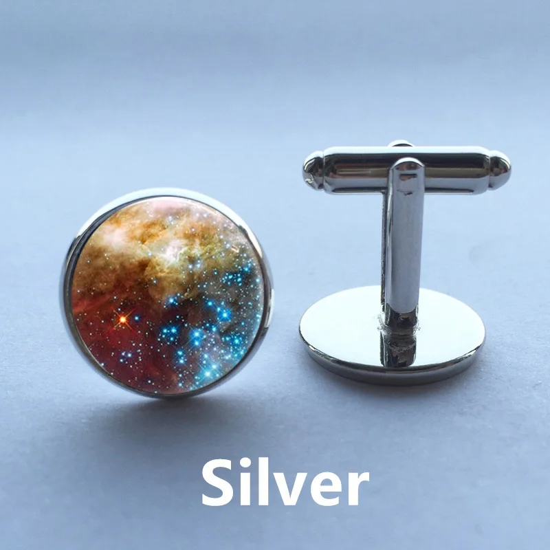 Стеклянные запонки в виде купола спиральные Галактики туманности космоса
