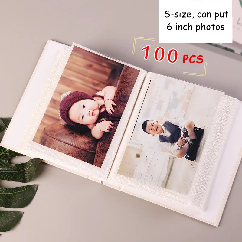 6 дюймов 4D фотоальбомы творческая большая емкость DIY крафт-бумага картина пользовательские альбомы Настольный Декор памяти украшения Weding подарки - Цвет: 6Iinch-100pc