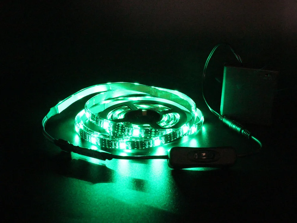 Светодиодная лента на батарейках 5050 RGB 2835 теплый холодный белый 1 м 2 м 3 м 4 м 5 м 5 в 6 в на батарейках светодиодный водонепроницаемая лента