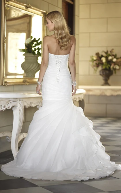 Cheap Beach Wedding Dresses Halter Dress Petite Brides Cap Sleeve Guest Mermaid Floor-Length Court Train Pleat Sw 2015 Wholesale | Свадьбы и