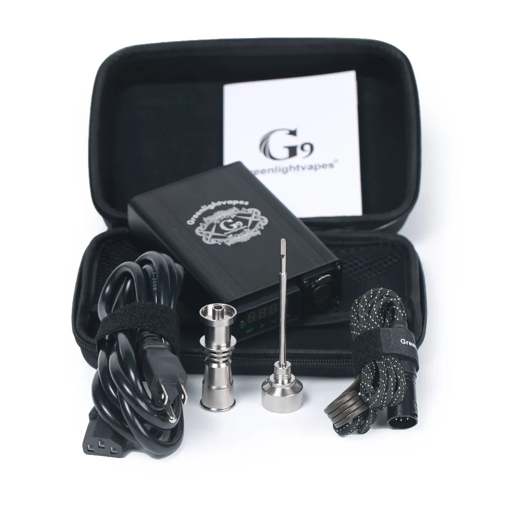 Портативная сумка, мини катушка Enail, Dab Rigs, регулятор температуры, коробка с титановым бескупольным нагревателем катушки для воскового масла, испаритель Vape C