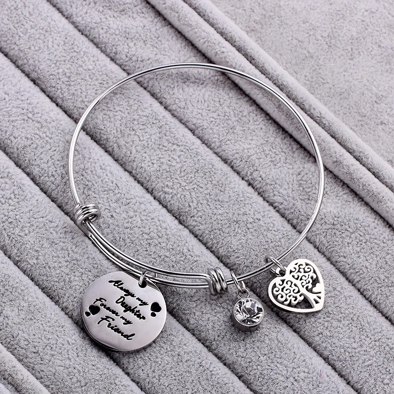 Браслет с подвесками из нержавеющей стали и браслет сердцем деревом жизни |