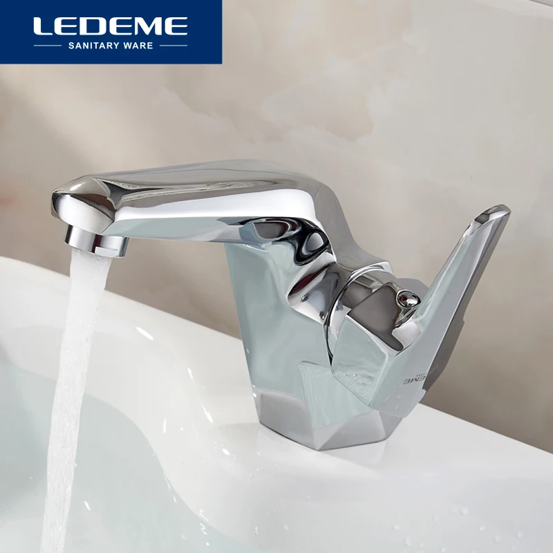 LEDEME Смеситель для умывальника латунь Цвет: хром L1059|bathroom basin faucet|deck mountedbasin faucet |