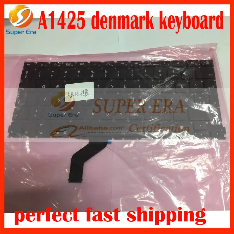 5 шт./лот Датская DK клавиатура без подсветки для macbook pro 13 ''retina A1425 Дания конец