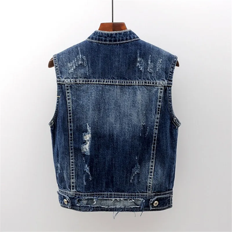 Осенний женский джинсовый жилет 2020 Ne винтажный короткий на молнии размера плюс