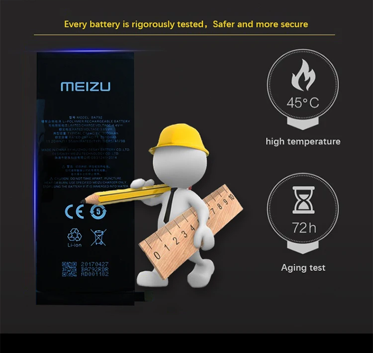 Meizu 3000 мАч BA792 Новая батарея для Meizu Pro 7 M792Q M792C телефон высокое качество+ номер отслеживания