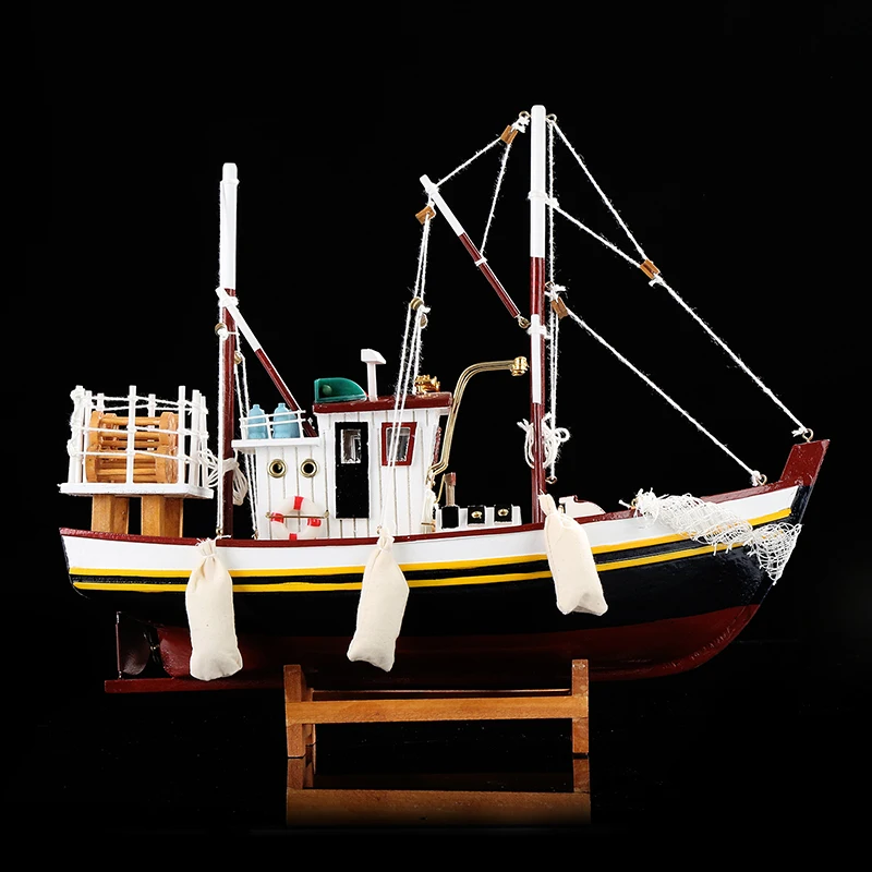 Изысканная деревянная рыболовная миниатюрная морская лодка масштабная модель
