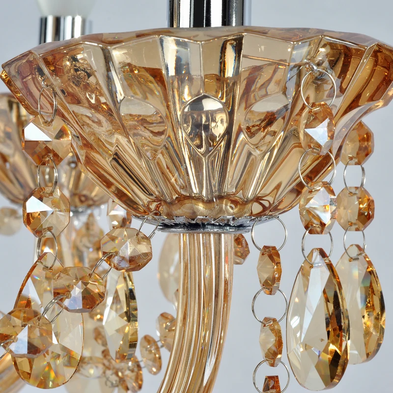 Современные Люстры для спальни блеск Коньячный цвет кухонная люстра Lampadari Pendientes