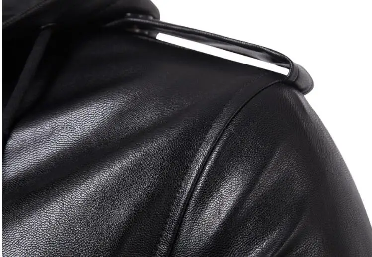 Индивидуализированная мотоциклетная мужская кожаная куртка облегающее пальто