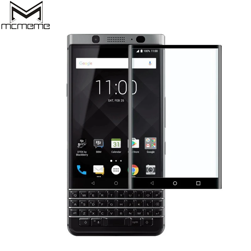 Закаленное стекло MCMEME для BlackBerry KEYone 9H 3D полное покрытие Передняя Защитная пленка