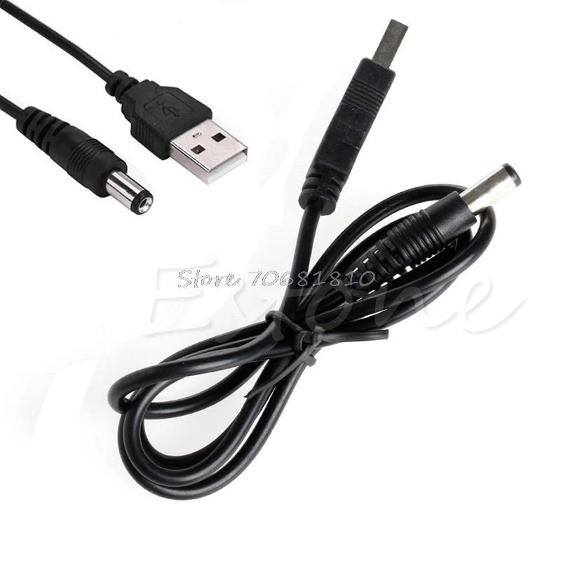 

USB Port to 5.5mm / 2.1mm 5V DC Barrel Jack Power Cable Connector