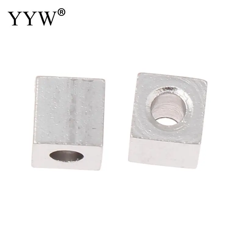 

200Pcs Stainless Steel Square Bead 3x3mm 4x4mm Cube Bead Jewelry Findings 1mm Hole Loose Bead Charm DIY Bracelets Gift