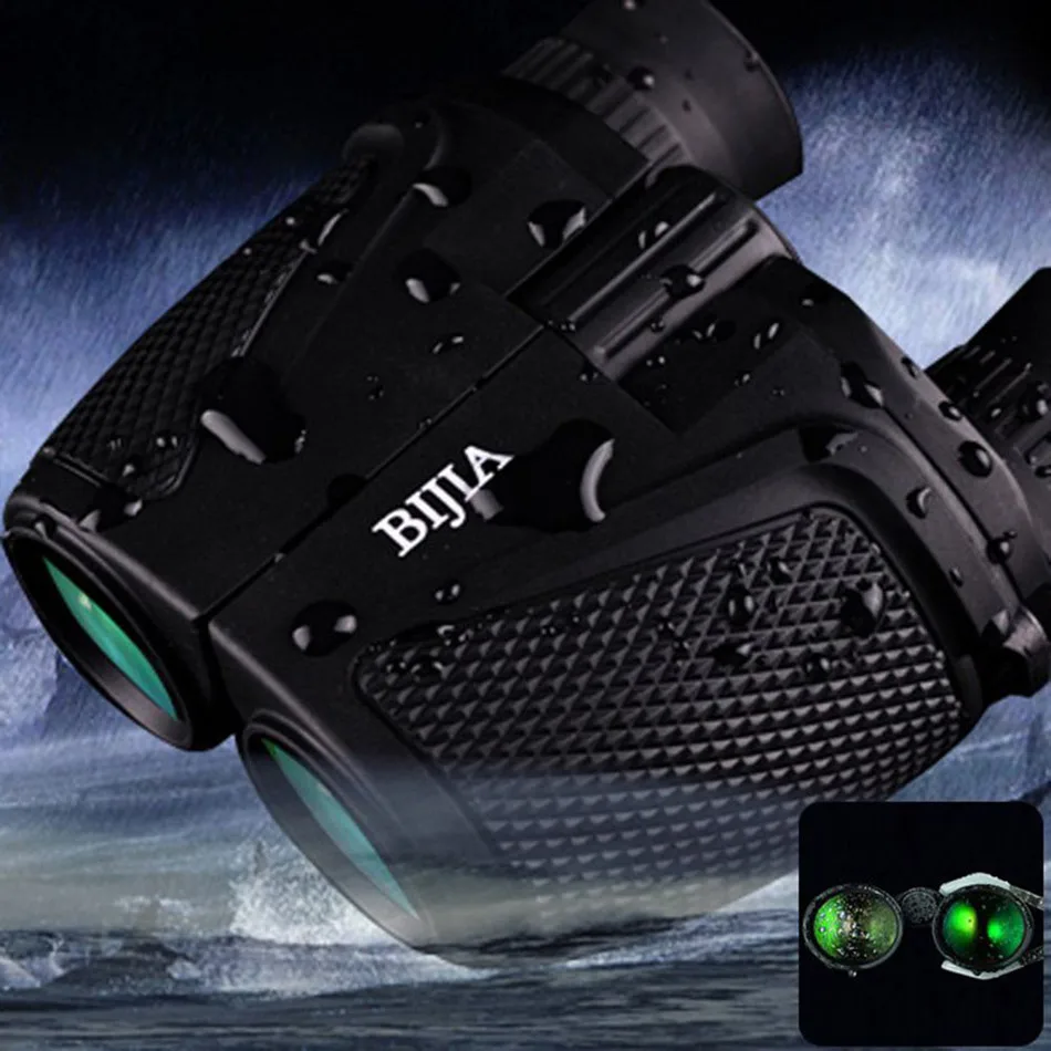 12x25 HD бинокль ночного видения телескоп BIJIA Porro BK4 призма Водонепроницаемый 83 м/1000 м