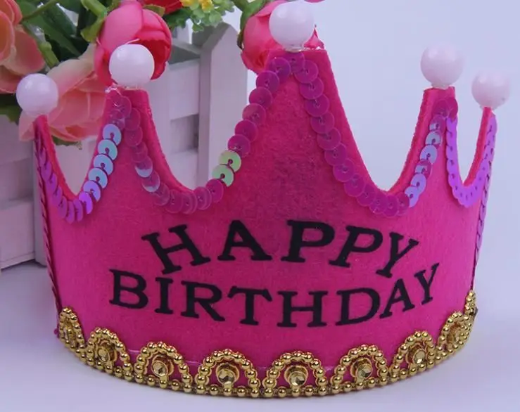 Кепка на день рождения светящаяся 5 лампочек корона кепка принцессы головной